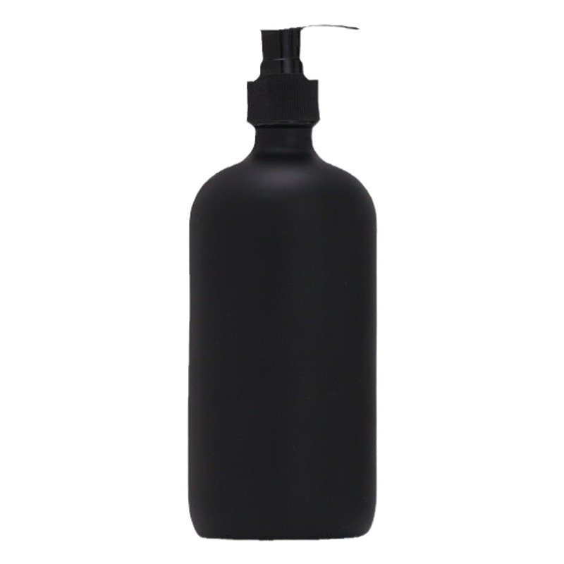 Amazon 500ml Press-Type Glass Hand Sanitizer Bottle Wholesale Boston Hotel Shower Gel Lotion Refill Bottle