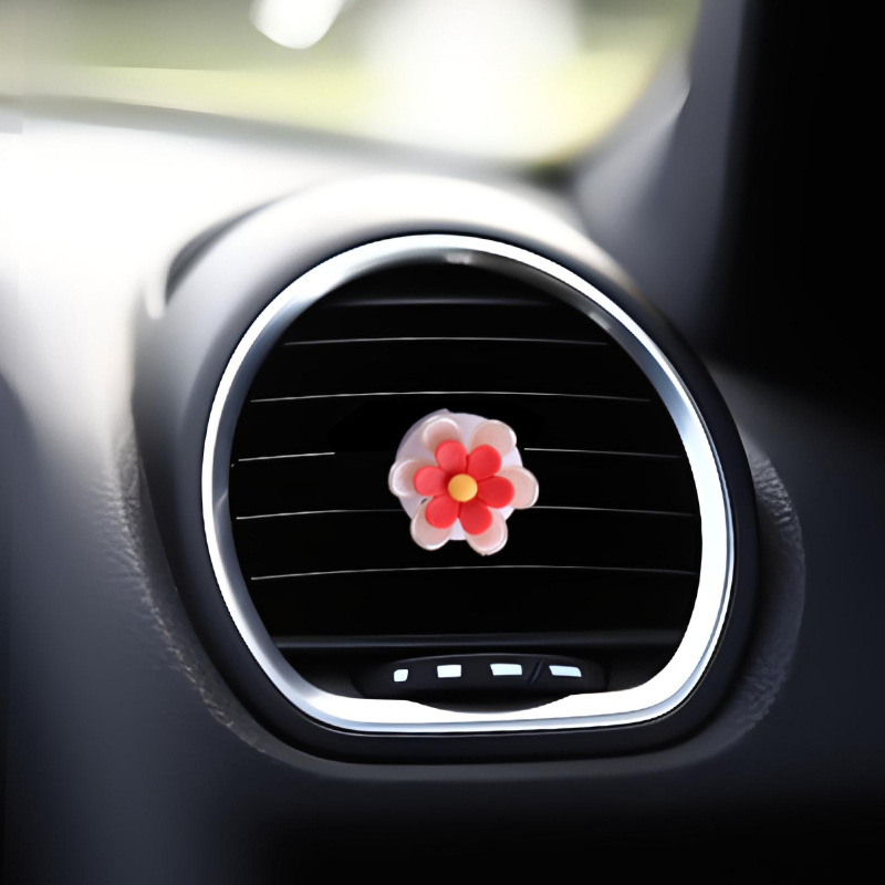 Nuevo producto lindo sacudiendo la cabeza margarita decoración del coche flores frescas decoración del espejo retrovisor de la consola central del coche
