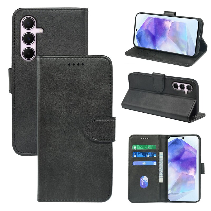 Suitable for Samsung Galaxy S20 Lite Phone Case S9 Calfskin Front Buckle S8 Wallet-Style Protective Leather Case
