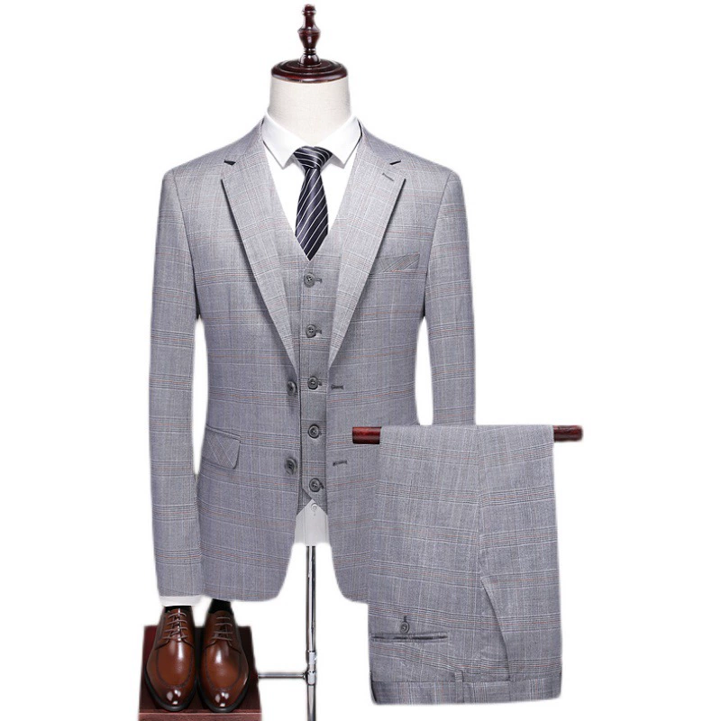 Осень трубопровод, модный комплект, платье, костюм, набор 3 предмета, slim fit