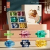 6-in-1 [Flip-top type. Gift box] Gold Bracelet for Kids - Luban Lock Type C