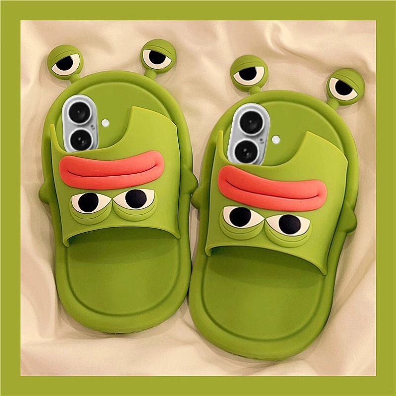 Sausage Mouth Frog Slippers Cross-Border Compatible Iphone16/Vivox200 Phone Case Cute Protective Cover Adorable and Fun Sausage Mouth Frog Slippers Cross-Border Compatible Iphone16/Vivox200 Phone Case Cute Protective Cover Adorable and Fun