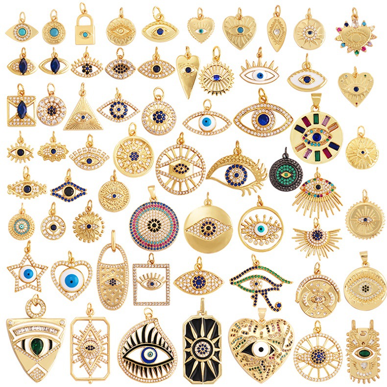 3g Weight Pendant Jewelry Making Type 13*19mm, 15*14mm, 16 * 16mm Jewelry Making Size December Birthstone Turquoise, Zircon Inlay Material DIY Jewelry Accessories Classification 1 Piece Quantity Copper Material Devil's Eye, Heart Shape Pattern Plating, Inlay Design Simple Style, IG Style Style 1 Piece 13*19mm 15*14mm 16 * 16mm Copper Turquoise Zircon Devil's Eye Heart Shape Pendant 无