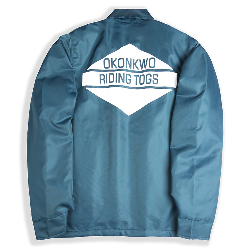 OKONKWO chaqueta de entrenador acolchada de algodón acolchada chaqueta cortavientos impermeable para hombres y mujeres impreso uniforme de béisbol