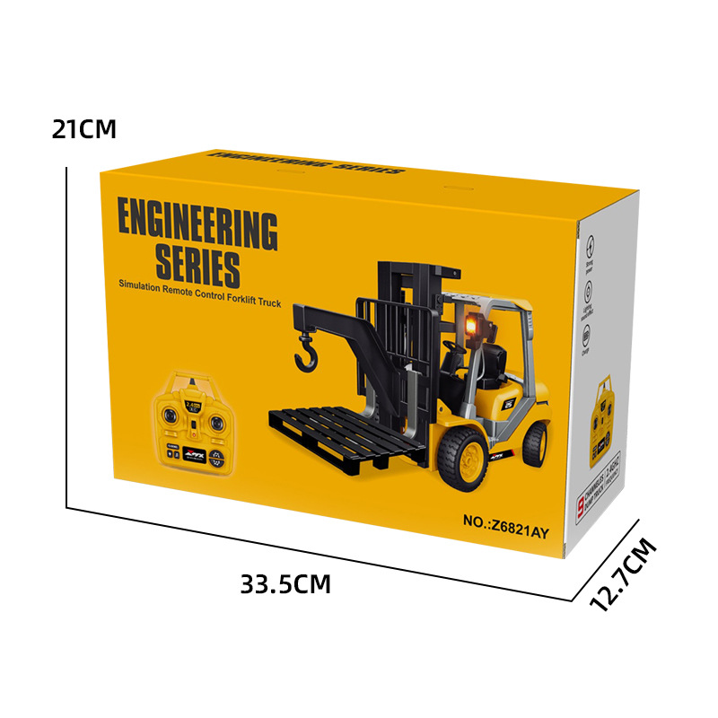 Transfronterizo Amazon 9 canales control remoto inalámbrico carretilla elevadora de juguete grúa modelo de simulación camión de ingeniería grúa gancho
