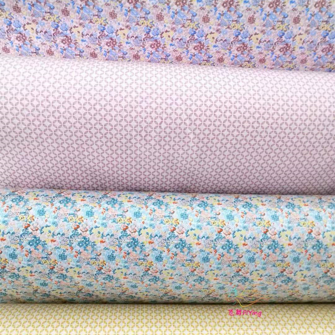 批发小碎花睡衣布料宝宝用品斜纹全棉宝宝布卡通北欧全棉ins印花