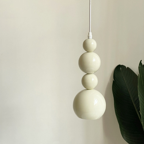 Cream-style Bedside Chandelier for Bedroom | Long-Line Lamp | Bauhaus Mid-Century Creative Gourd-Light Designers' Instagram-Famous Small Pendant Light