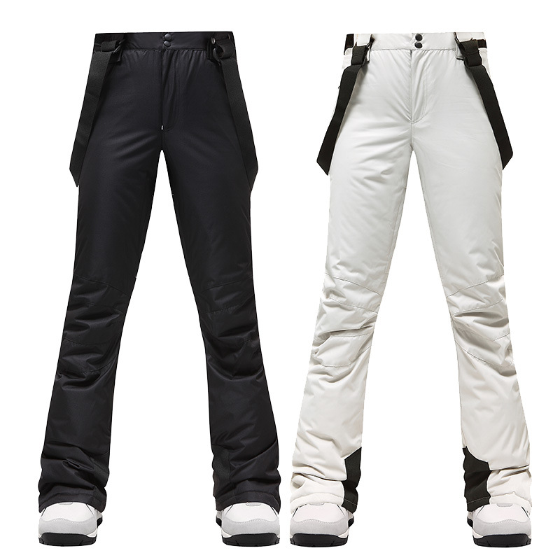 Women's Winter Thickeneded Windproof, Waterproof and Warm Ski Pants for Outdoor Single and Double Board Ski Overalls for Men