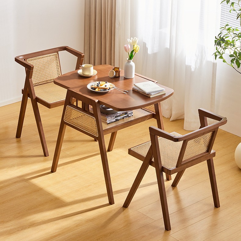 Combinación de mesa y silla de té con balcón, silla de ratán de ocio, una mesa, dos sillas, mini mesa de té pequeña, patio, patio, patio, juego de tres piezas al aire libre