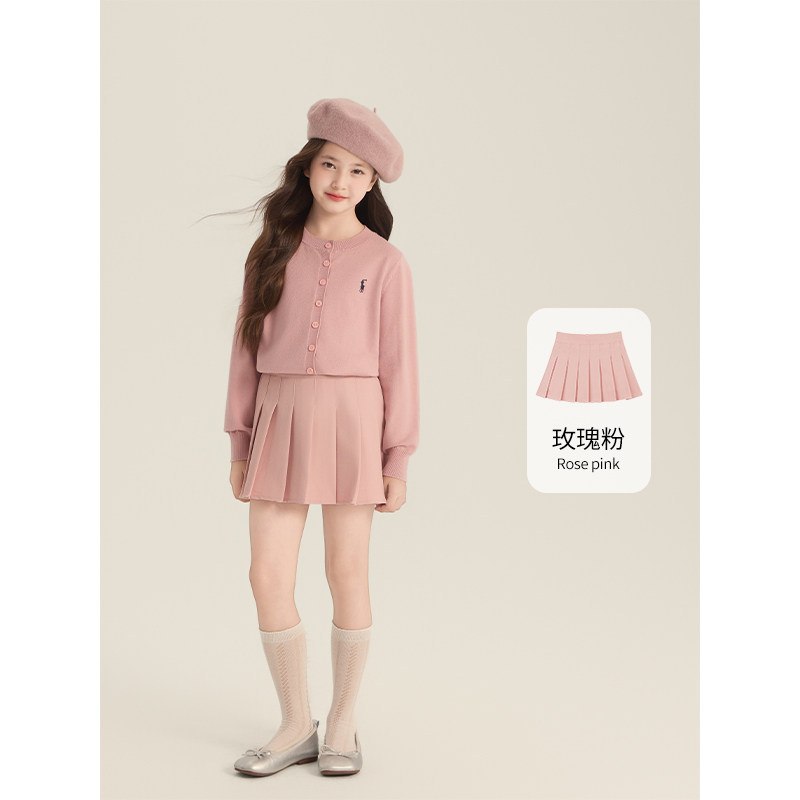 Verano nuevo color sólido niña JK falda de niño vestido de corte universal estilo básico de verano simple japonés falda corta