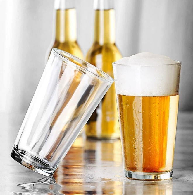 Американский стакан пинты Pilson крафтовый пивной стакан фруктовый сок напиток чашка с широким ртом стеклянная чашка с водой коммерческая кружка для пива