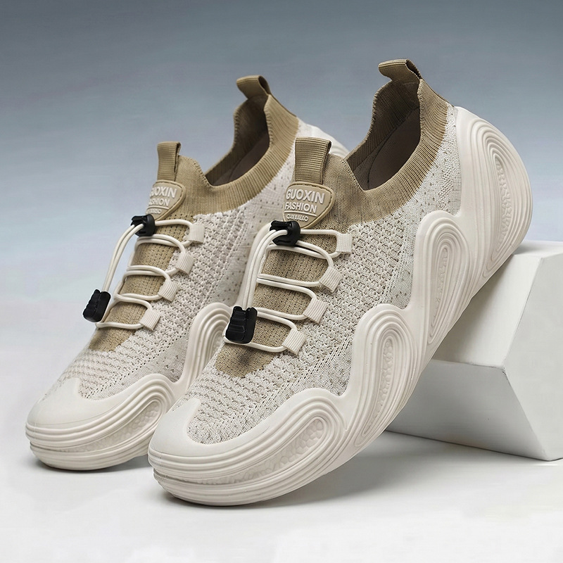 2026 New Summer Flyknit Men's Breathable Sports Casual Soft Sole Sock Coconut Mesh Shoes_vogvips.com