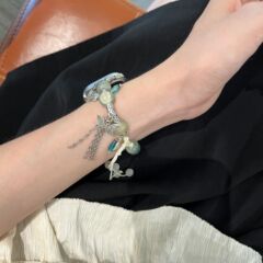 新中国風瑠璃珠蝶時計チェーンはリンゴS10-46-42m腕時計バンドiWatchS987世代seに適している