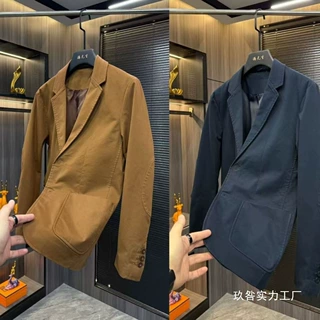 男士西服春季透气常规男款修身时尚商务水洗西装韩版欧货百搭批发