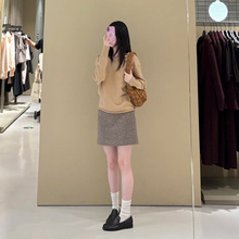 CS女装 A字羊毛迷你半身裙女 2025年秋季新款裙子短裙1308023002