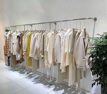 加厚服装店展示架女装陈列架不锈钢上墙壁挂式挂衣架童装落地侧挂