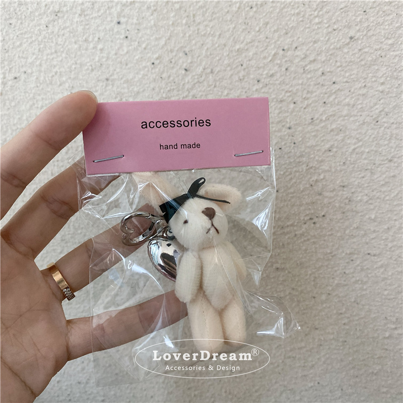 Colgante de amor de conejo beige_1