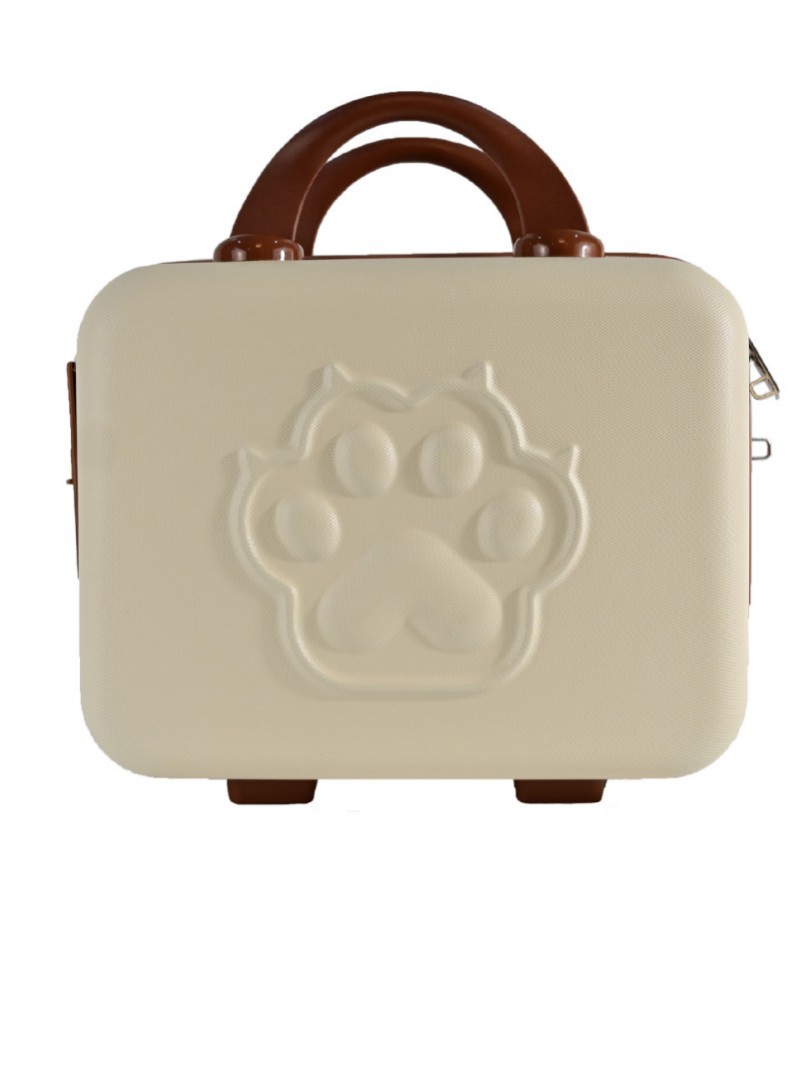 14 pulgadas maleta multifuncional oso bolsa de maquillaje de moda para mujeres bolsa de viaje de almacenamiento ligero