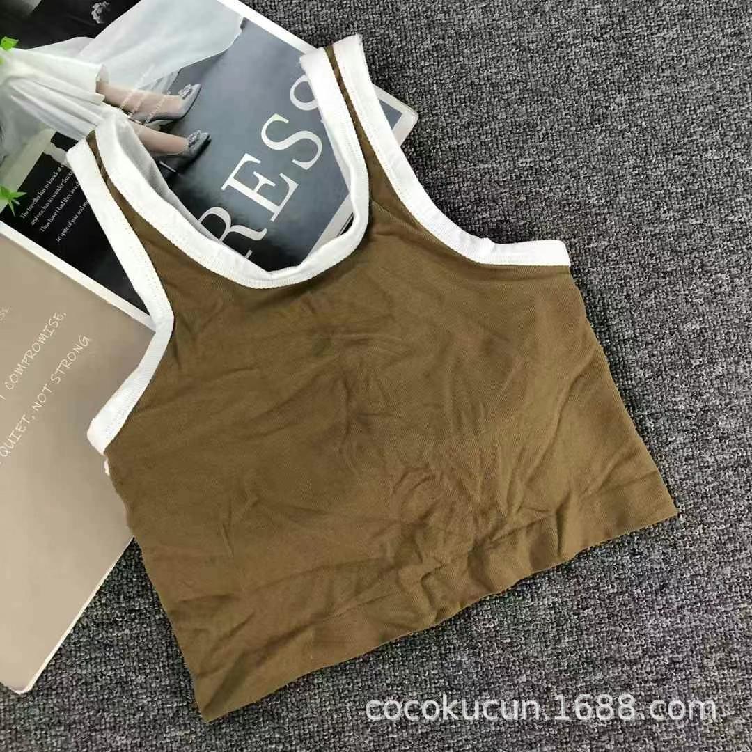 Comercio exterior Europa y Estados Unidos de alta intensidad corrida entrenamiento acondicionamiento se reúne apertado chaleco elástico ropa interior de yoga