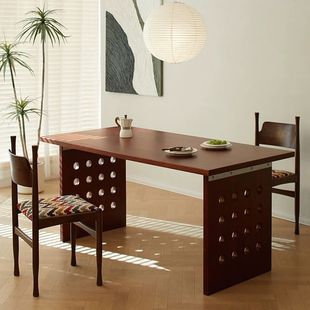 Vintage Solid Wood Cave Dining Table Nordic Style Small Apartment Designer Workbench Home Antique Log Long Table