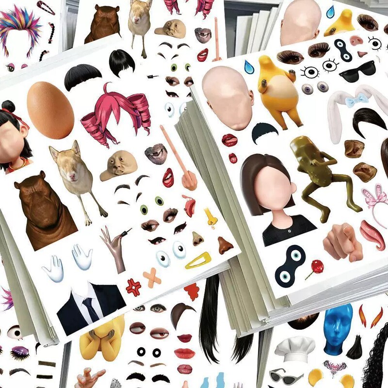 Assemble the ideal character: Creative dress-up sticker book, children's DIY journal stickers, educational toy for girls, cartoon transformation Assemble the ideal character: Creative dress-up sticker book, children's DIY journal stickers, educational toy for girls, cartoon transformation