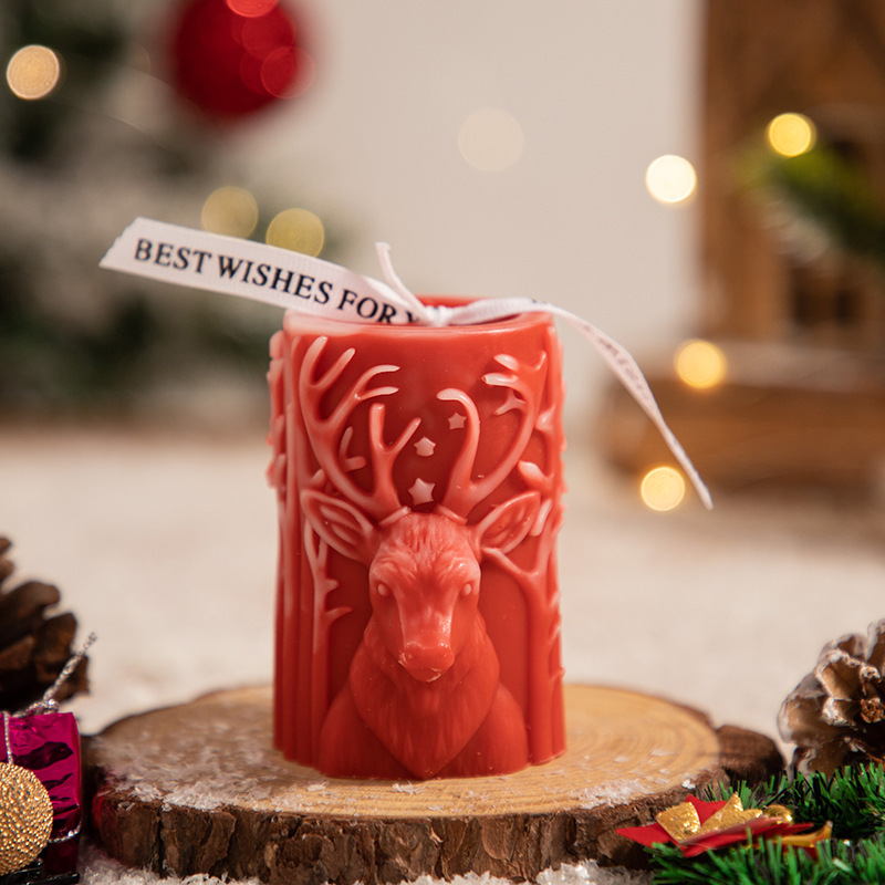 クリスマス柱ワックスクリスマスツリー香薫ろうそくお土産insクリエイティブホーム装飾撮影道具祝日プレゼント|undefined