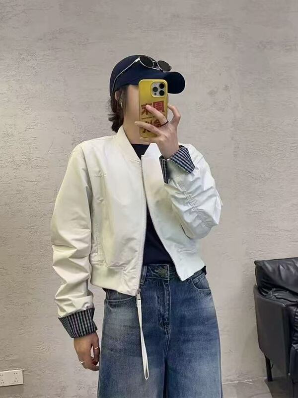 2025高端欧货秋季新款百搭圆领棒球服外套小个子宽松高级感夹克女|undefined