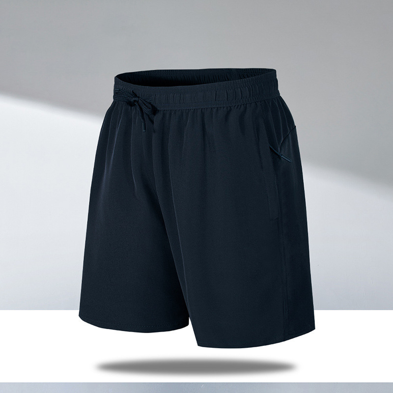 Pantalones cortos deportivos casuales para hombres, pantalones de playa de acondicionamiento rápido y secos, pantalones de hielo largos y sueltos.