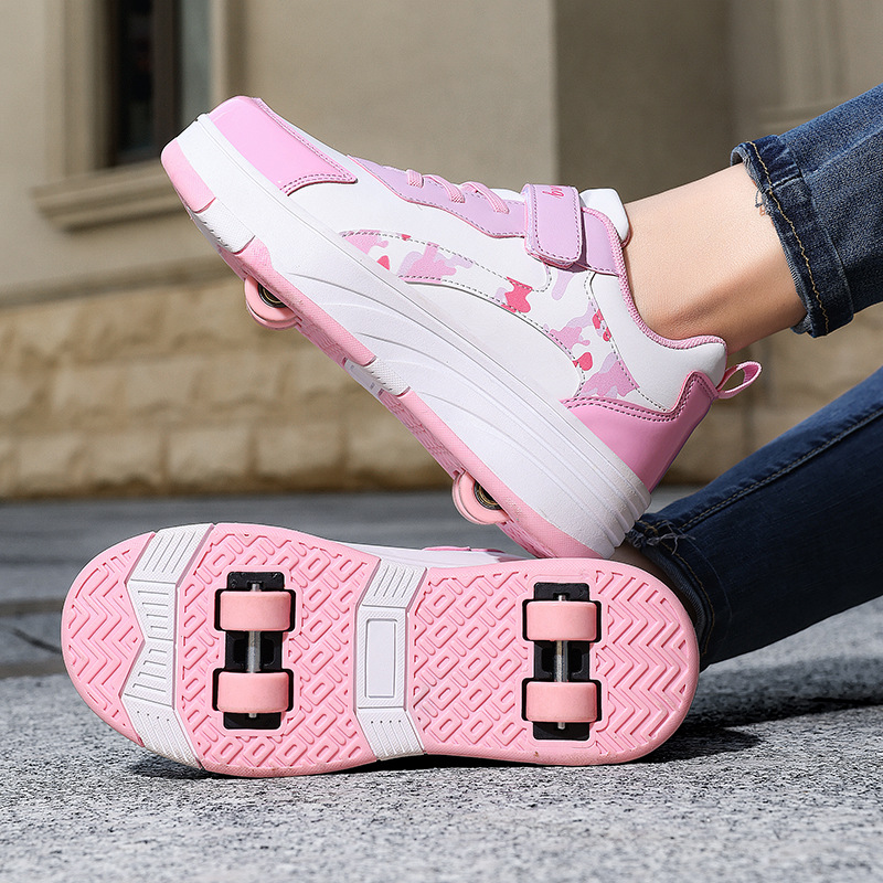 Children's skates for boys on four wheels for students