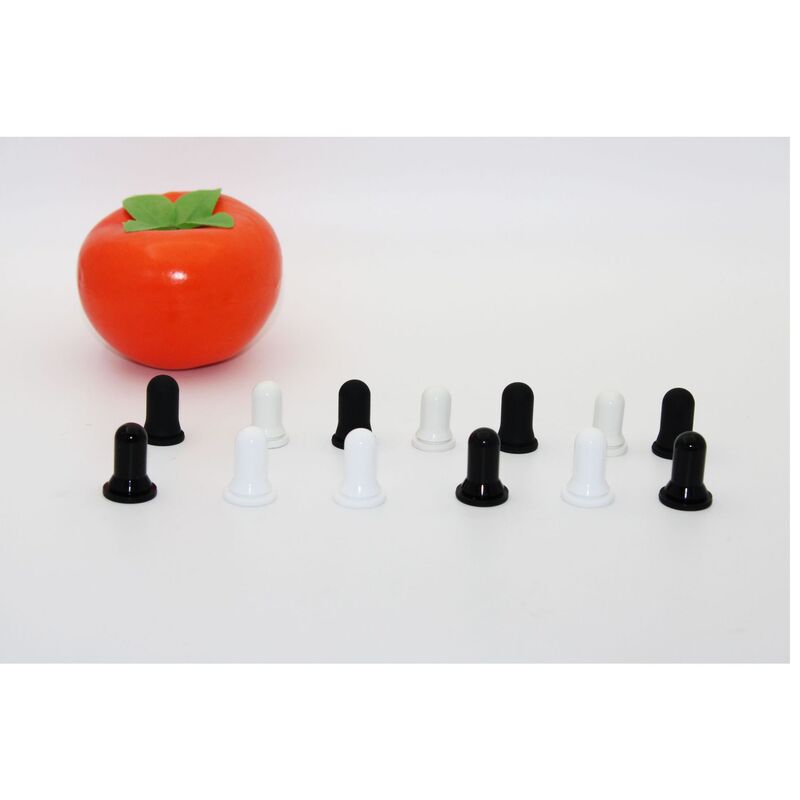 Guangdong glass spot oil bottle universal 18 teeth 20 teeth black white straight rubber head Ding Qing rubber head