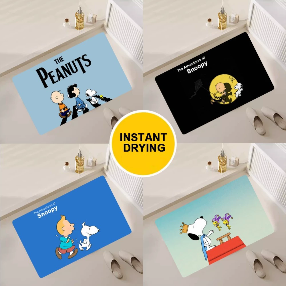 MINISO Snoopy половой коврик для пола спальня кухня дверь ванна супер впитывающий противоскользящий