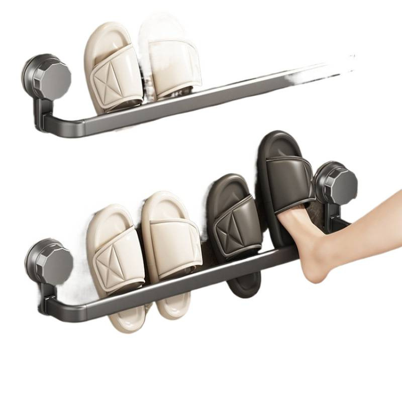 Soporte de zapatillas sin perforación, soporte de zapatos en la pared del baño, soporte de toallas de drenaje en la pared del baño