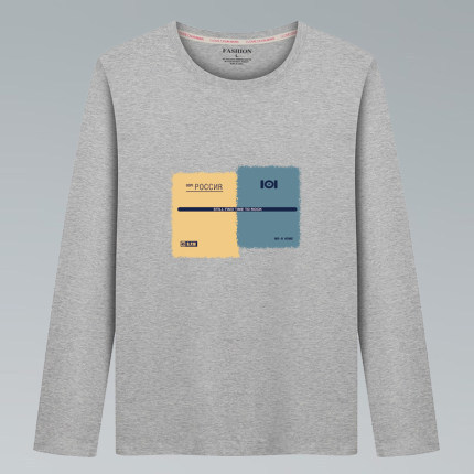 Printed Long-sleeved T-shirt Men's Summer Fashionable Brand Instagram Style Student's Spring and Summer T-shirt Base Shirt Top Clothes