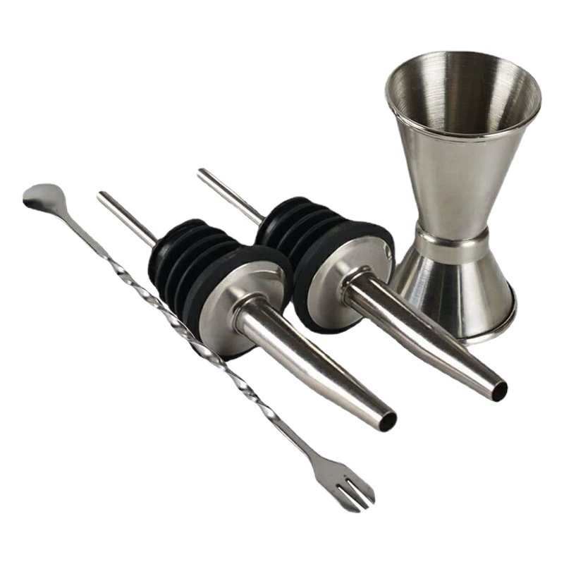 Трансграничные взрывы Коктейль из нержавеющей стали Набор из 6 предметов Костюм Чашка Шек Шейкер Барная посуда Шек Горшок Бокал для вина
