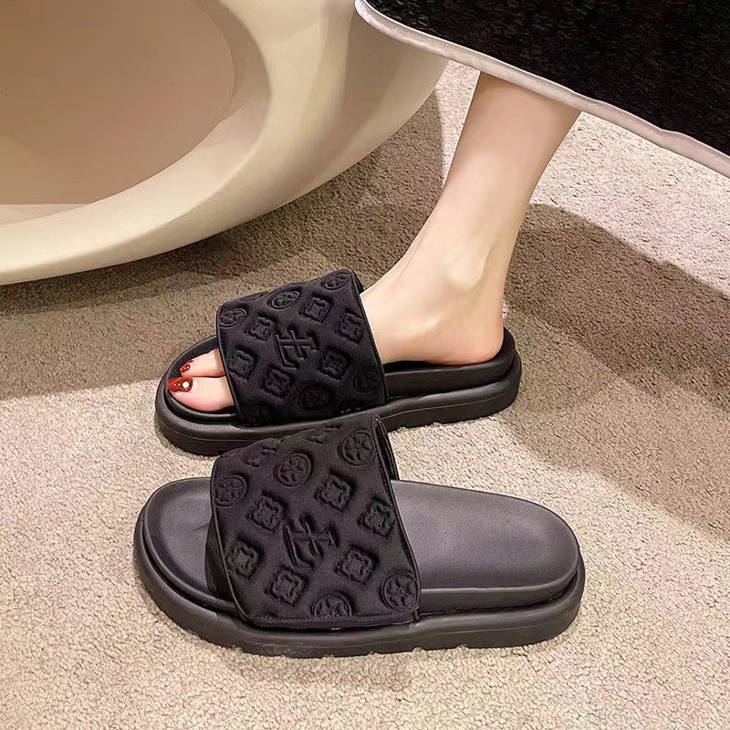 Women's Platform Sandals With Printed Velcro Summer Design_voghion.com