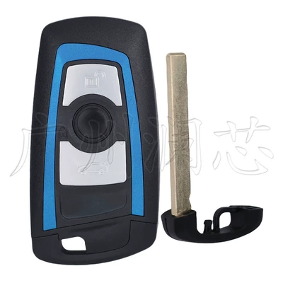 Suitable for Bmw Cas4 Cas4+ F Fem Bdc System 3/4 Key Car Key Modification Replacement Shell (Car Keys) - car-key-case-3-key-blue