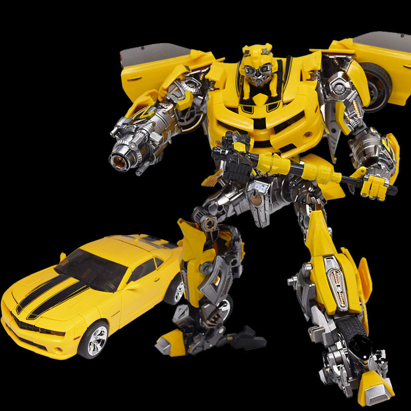 Bumblebee Weihe oro versión transformará robot de juguete ampliada hoja coche Optimus modelo column Boy