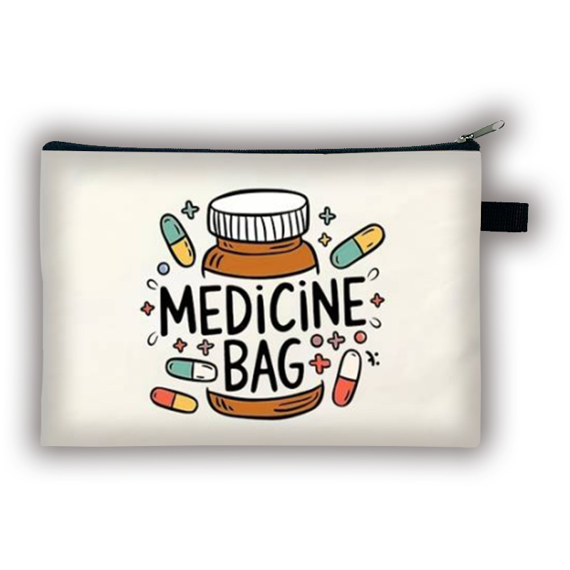 Large cross-border medical emergency pattern coin purse, artistic and personalized card holder, student unisex cartoon storage bag.