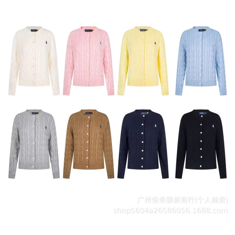 Scan the Qr Code to Purchase 25Ss Women's Round-Neck Solid Color Basic Cardigan with Small Horse Embroidery Logo, Casual Cable Knit, Long Sleeves Scan the Qr Code to Purchase 25Ss Women's Round-Neck Solid Color Basic Cardigan with Small Horse Embroidery Logo, Casual Cable Knit, Long Sleeves