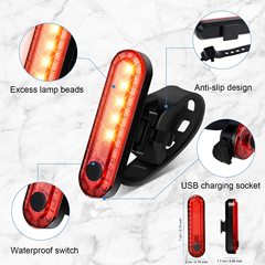 Cross-border 056 Bicycle Taillight High-brightness LED Night Riding Light Outdoor Waterproof Mountain Bike Front and Rear Set Cycling Equipment