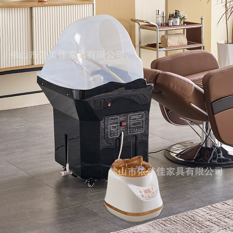 lavabo de tratamiento de cabello móvil sin conexión de agua tipo de almacenamiento de agua lavabo de cabello medicamento para el cuidado del cabello baño fumigante lavado facial belleza