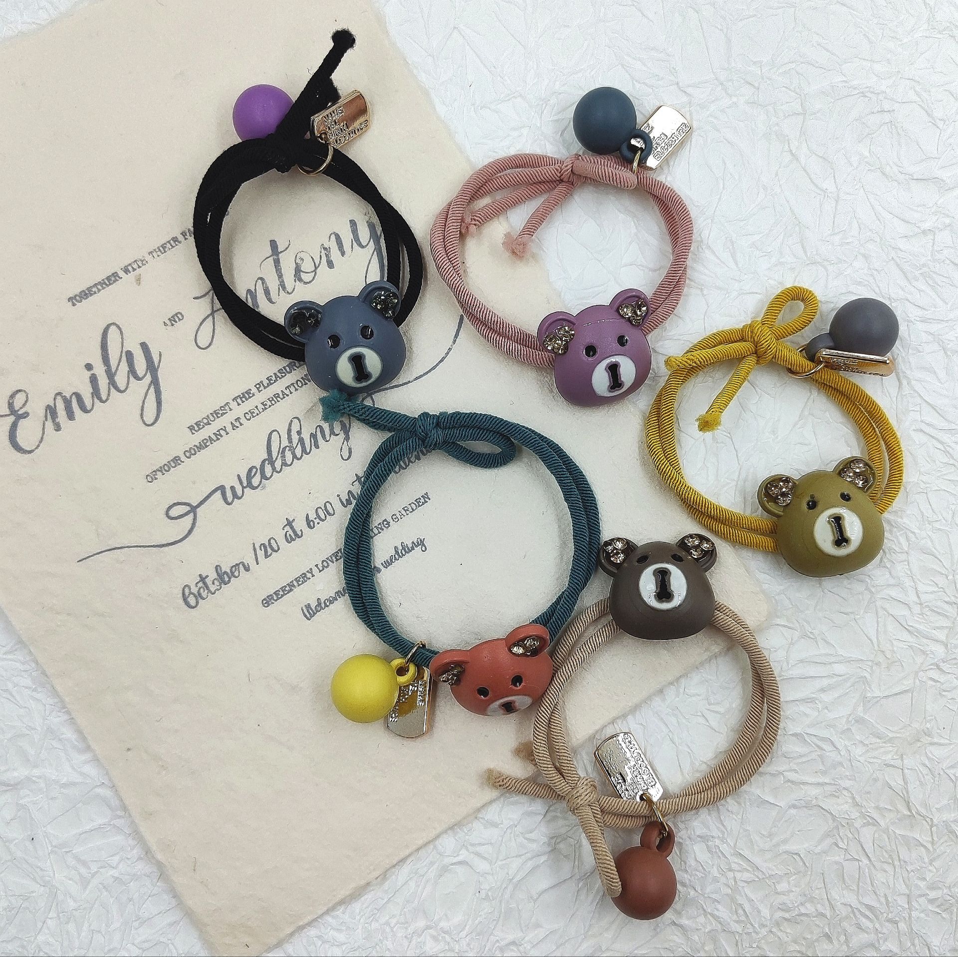 Children's cute elastic hair rope