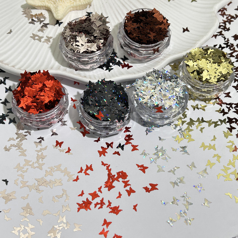 Explosive Size Mixed Butterfly Sequins Laser Nail Art Jewelry Special-Shaped Sequins DIY Crafts Toy Accessories