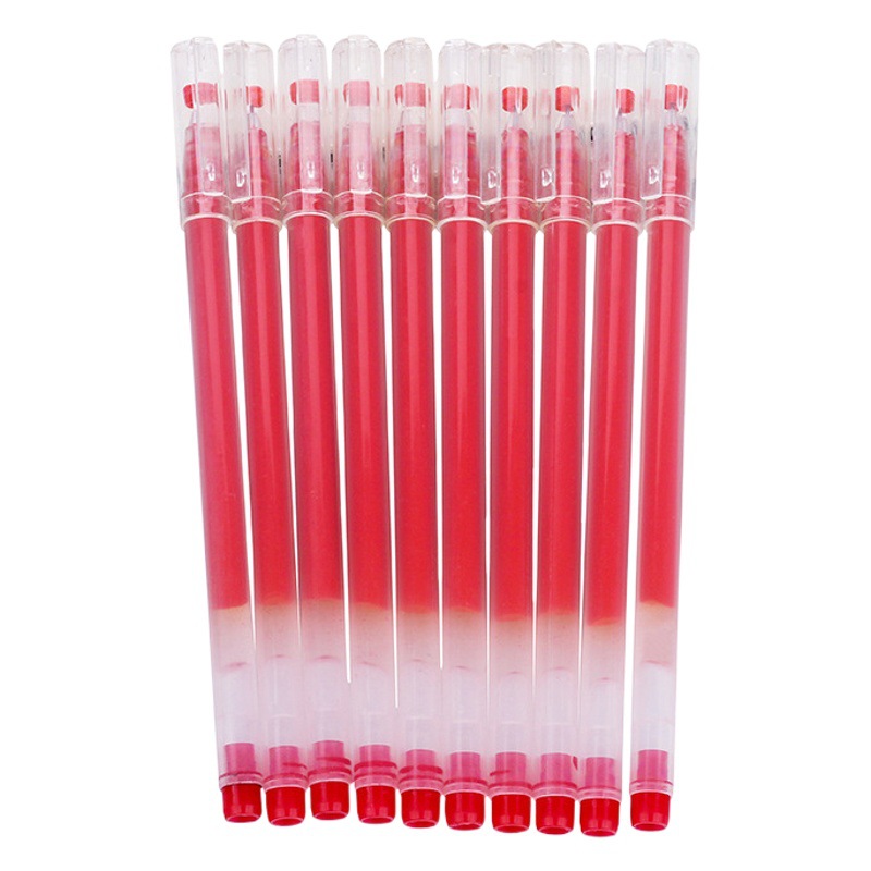 Juneng writing large capacity gel pen 0.5mm red blue black full needle tube signature pen creative student exam water pen
