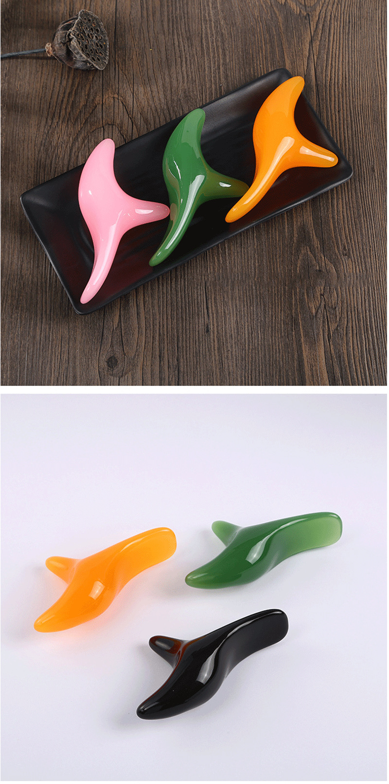 Sandalwood Acupoint Massage Stick Triangle Bird Gua Sha Tool for Foot Leg Shoulder Neck Meridian Care 12cm specifications