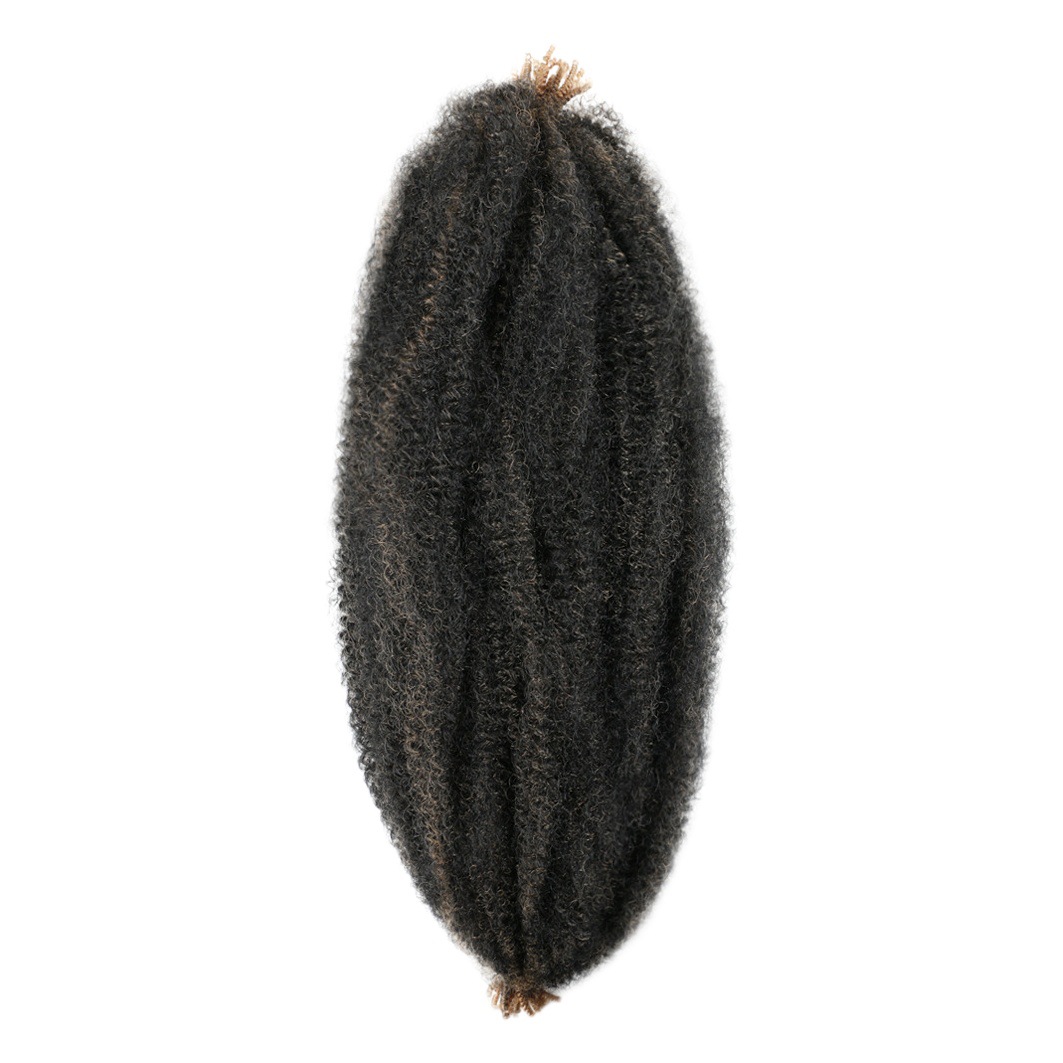 16 pulgadas Afro rizado Marley trenza Crochet pelo desmenuzado Caterpillar