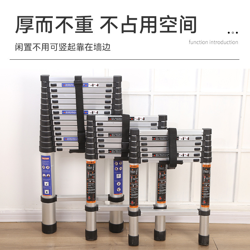 メーカーの既製伸縮式直線はしご、アルミニウム合金エンジニアリングはしご、ポータブル多機能伸縮式はしご、家庭用竹製はしご|undefined