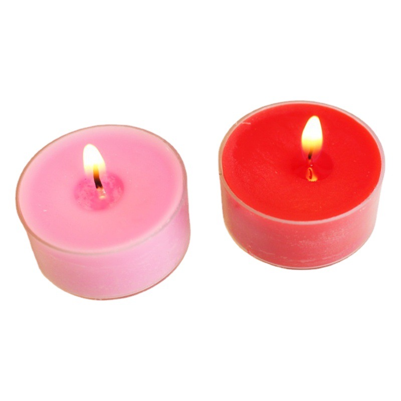 Venta al por mayor redondo transparente plástico Shell vela PC ignífugo romántico sin humo aromaterapia mantequilla té cera vela fabricante