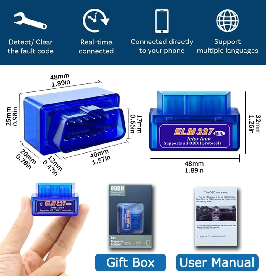 Elm327 Bluetooth B03 Handheld Plug-And-Play Obd Car Fault Diagnosis Instrument