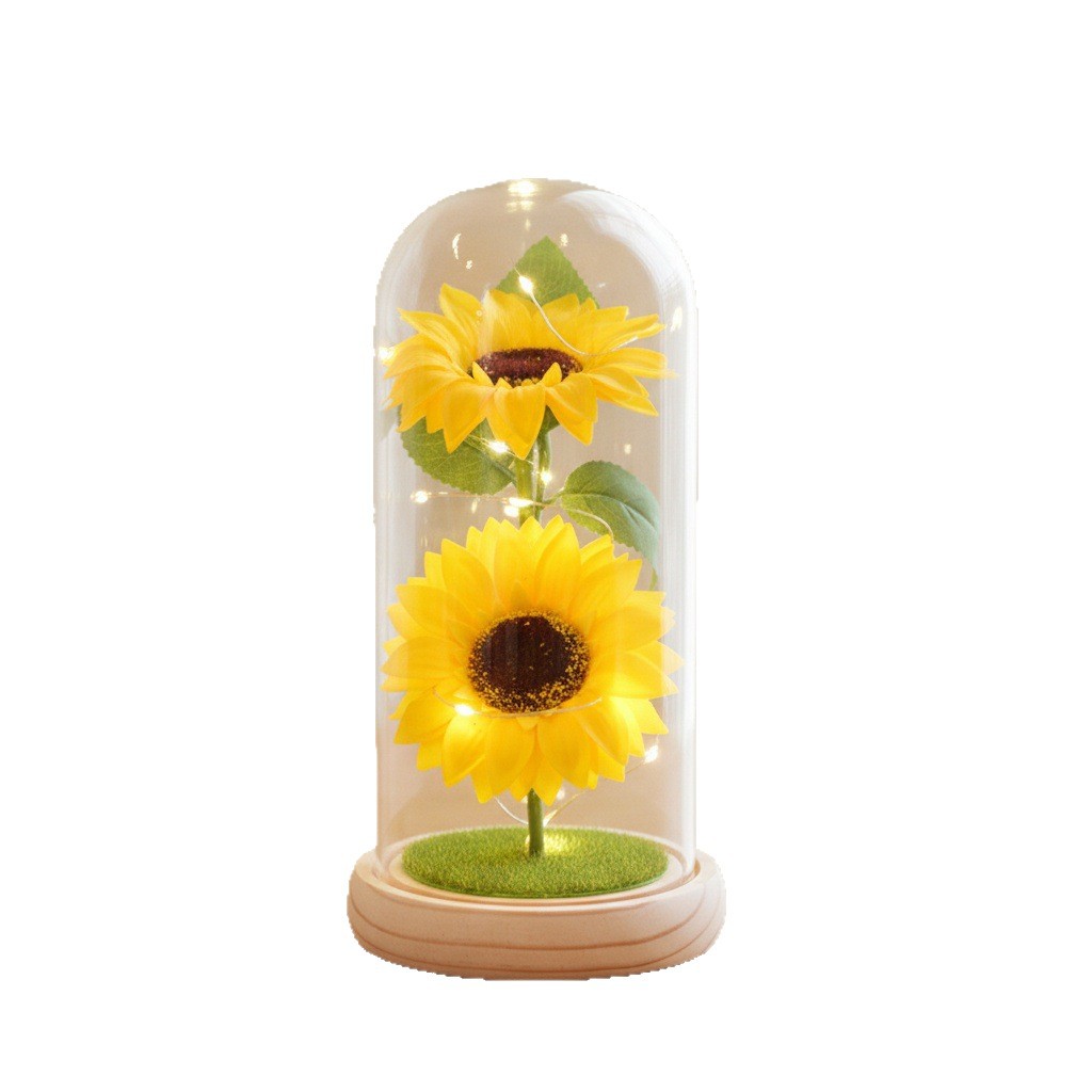 Girasoles transfronterizos jabon eterno flor cubierta de vidrio regalo del Día de la Madre adornos regalos del Día del Maestro